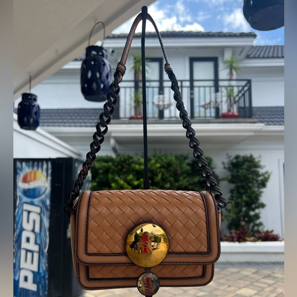 Bottega Veneta Handbags - BOTTEGA VENETA Nappa Intrecciato Chain-Link Handle Bag